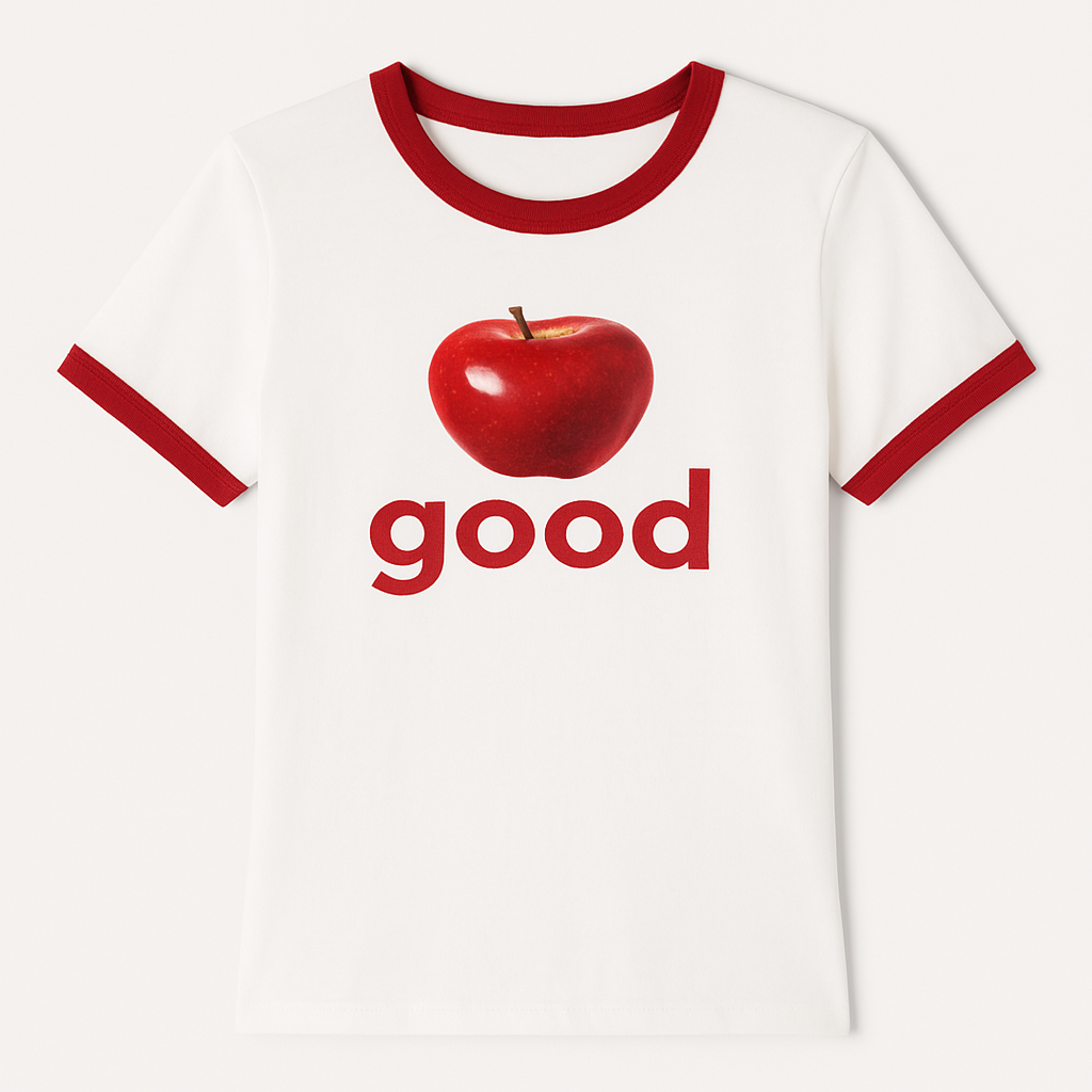 Apple Graphic Trim T-Shirt