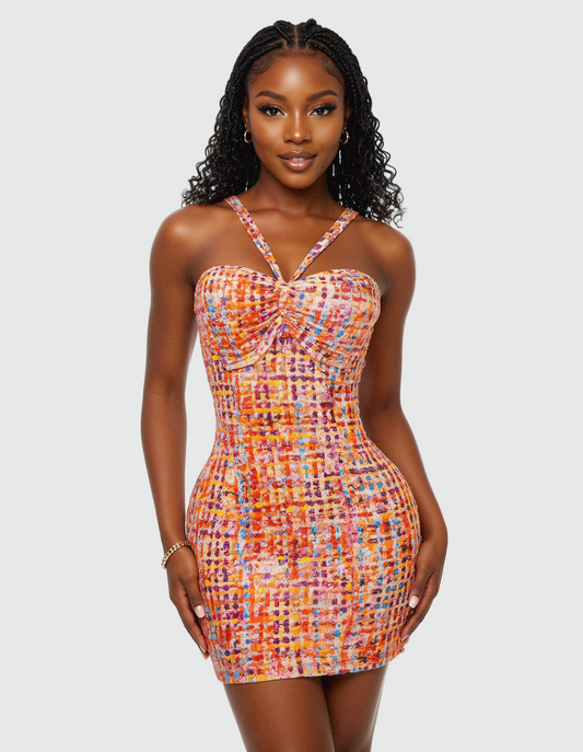 Mosaic Tweed Bodycon