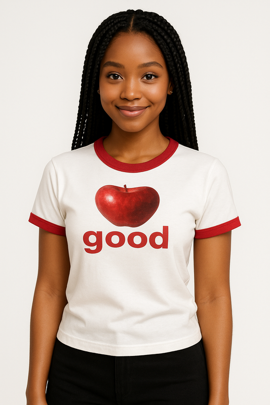 Apple Graphic Trim T-Shirt